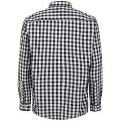Clearance Bigdude Checked Poplin Long Sleeve Shirt Black/White Casual Shirts