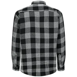 Best Bigdude Checked Waffle Shirt Black/White Casual Shirts