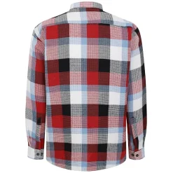 Hot Bigdude Checked Waffle Shirt Pepper Red/Blue Casual Shirts