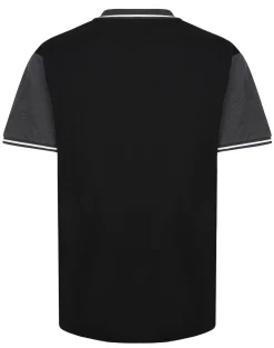 Sale Bigdude Chevron Polo Shirt Black/Charcoal Polo Shirts