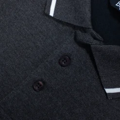 Sale Bigdude Chevron Polo Shirt Black/Charcoal Polo Shirts