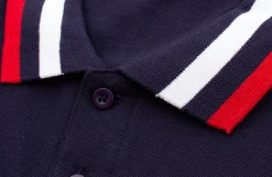 New Bigdude Chunky Tipped Polo Shirt Navy Polo Shirts