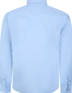 Discount Bigdude Classic Long Sleeve Poplin Shirt Light Blue Dress Shirts