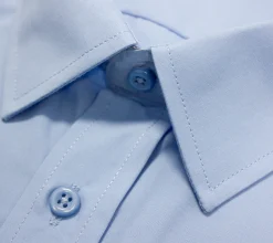 Discount Bigdude Classic Long Sleeve Poplin Shirt Light Blue Dress Shirts