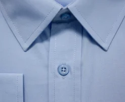 Discount Bigdude Classic Long Sleeve Poplin Shirt Light Blue Dress Shirts