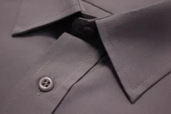 Online Bigdude Classic Long Sleeve Poplin Shirt Charcoal Dress Shirts