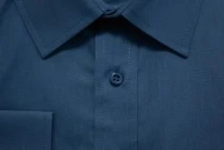 Online Bigdude Classic Long Sleeve Poplin Shirt Petrol Dress Shirts