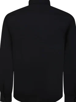 Fashion Bigdude Classic Long Sleeve Poplin Shirt Black Dress Shirts