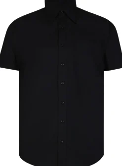 Best Bigdude Classic Short Sleeve Poplin Shirt Black Dress Shirts