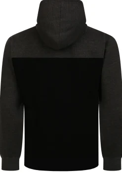 Clearance Bigdude Color Block Zipped Hoody Black/Charcoal Hoodies