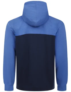 Best Bigdude Color Block Zipped Hoody Navy/Royal Blue Hoodies