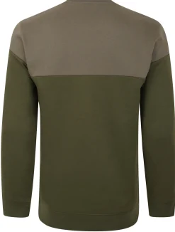 Clearance Bigdude Colour Block Jumper Khaki/Dark Khaki Sweatshirts & Cardigans