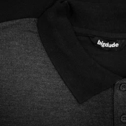 Best Bigdude Colour Block Polo Shirt Black Polo Shirts