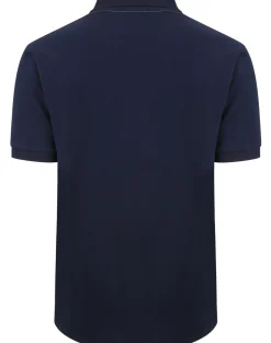 Fashion Bigdude Colour Block Polo Shirt Navy Polo Shirts