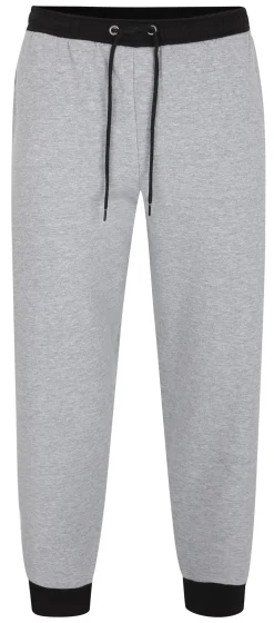 Fashion Bigdude Contrast Joggers Grey Marl/Black Sweatpants