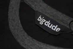 Clearance Bigdude Contrast Raglan Sleeve T-Shirt Black/Charcoal T-shirts