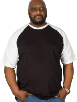 Outlet Bigdude Contrast Raglan Sleeve T-Shirt Black/White T-shirts
