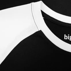 Outlet Bigdude Contrast Raglan Sleeve T-Shirt Black/White T-shirts