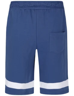 Sale Bigdude Contrast Stripe Loopback Shorts Deep Blue Shorts