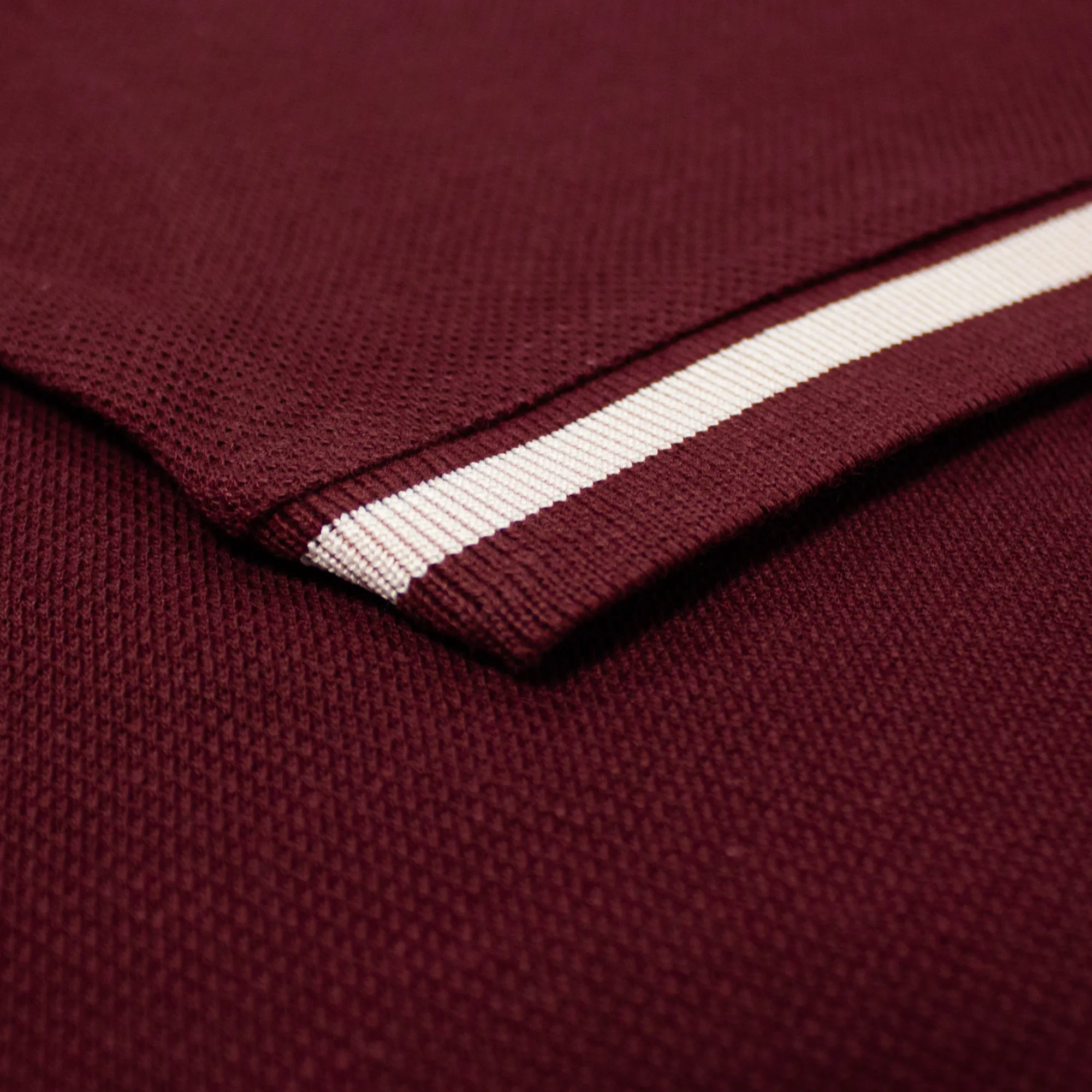 Best Bigdude Contrast Stripe Placket With Tipped Cuff Polo Shirt Burgundy Polo Shirts
