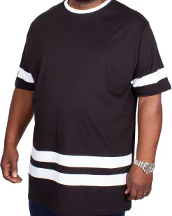 New Bigdude Contrast Stripe T-Shirt Black T-shirts