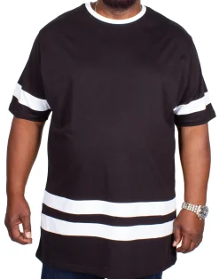 New Bigdude Contrast Stripe T-Shirt Black T-shirts