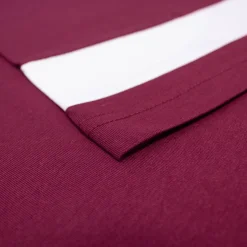 Sale Bigdude Contrast Stripe T-Shirt Burgundy T-shirts