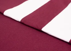Sale Bigdude Contrast Stripe T-Shirt Burgundy T-shirts