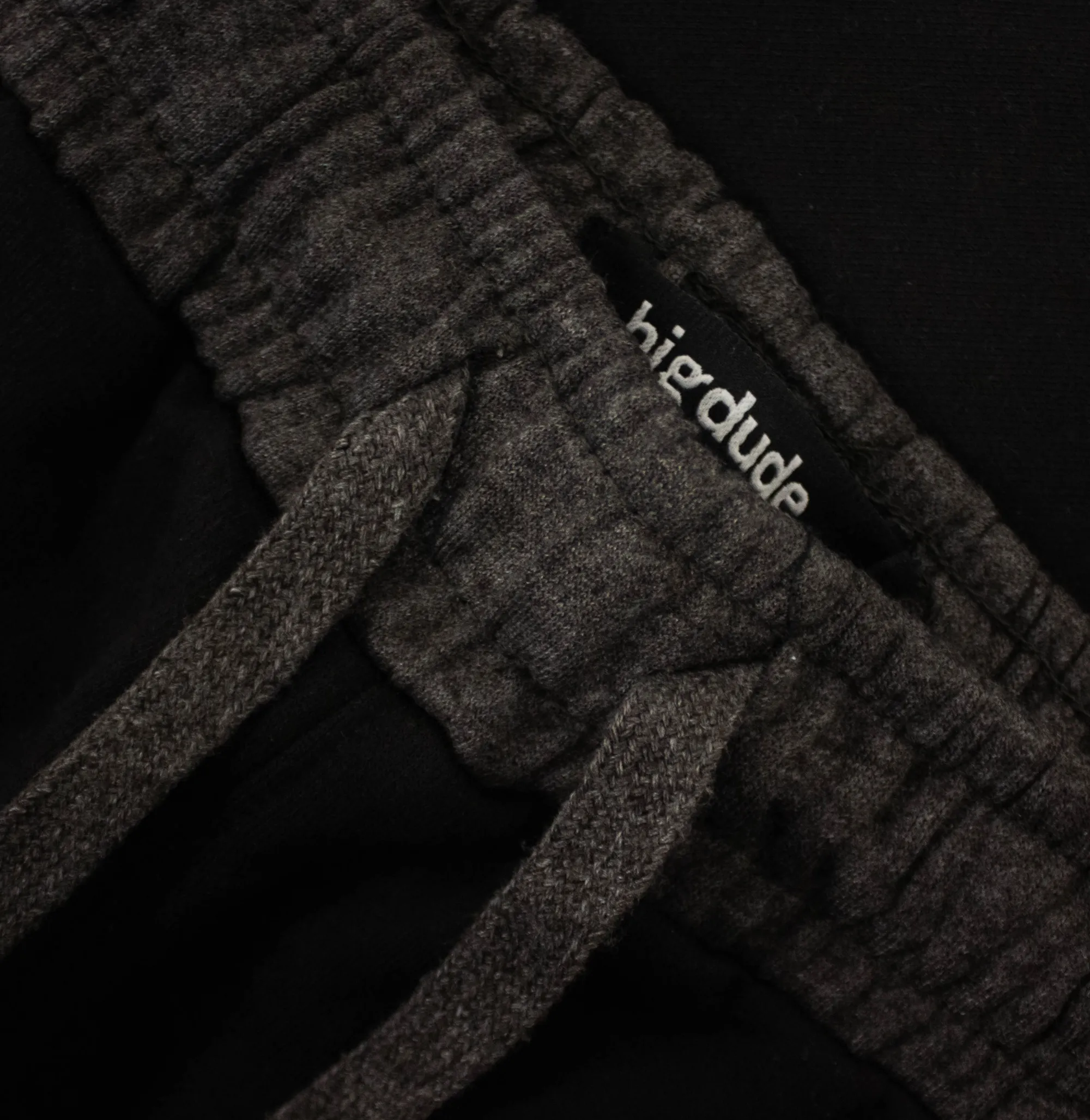 Outlet Bigdude Contrast Sweat Shorts Black Shorts