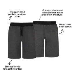 Discount Bigdude Contrast Sweat Shorts Charcoal Marl Shorts