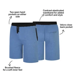 Discount Bigdude Contrast Sweat Shorts Denim Marl Shorts