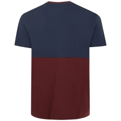 Fashion Bigdude Cut & Sew Pyjama Set Burgundy/Navy Pajama Sets|Pajamas