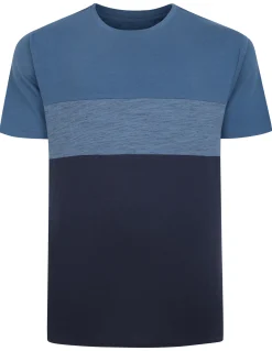 Discount Bigdude Cut & Sew Space Dye T-Shirt Navy Tall T-shirts