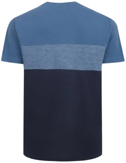 Discount Bigdude Cut & Sew Space Dye T-Shirt Navy Tall T-shirts