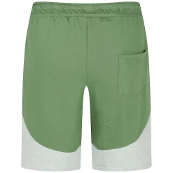 New Bigdude Cut and Sew Loop Back Shorts Sage Green Grey Marl Shorts