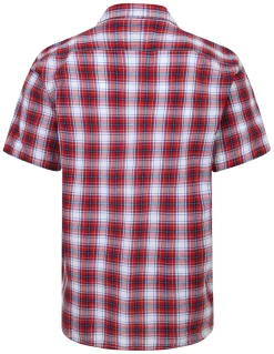 Outlet Bigdude Cutaway Collar Checked Shirt Red/Royal Blue Casual Shirts