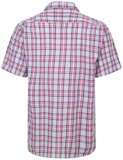 Best Bigdude Cutaway Collar Checked Shirt Pink/White Tall Casual Shirts