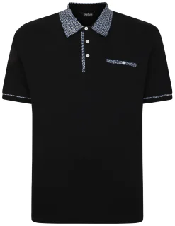 Best Bigdude Designer Collar Polo Black Polo Shirts