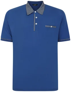 Clearance Bigdude Designer Collar Polo Deep Blue Polo Shirts
