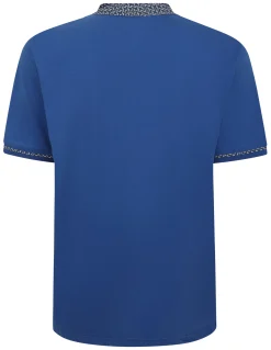 Hot Bigdude Designer Collar Polo Deep Blue Tall Polo Shirts