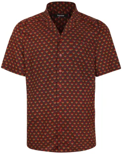 New Bigdude Diamonds Viscose Relaxed Collar Shirt Mustard Casual Shirts