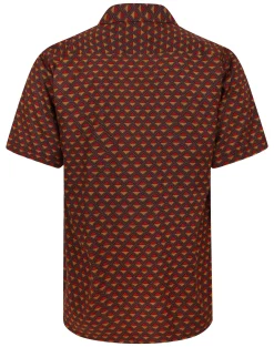 New Bigdude Diamonds Viscose Relaxed Collar Shirt Mustard Casual Shirts