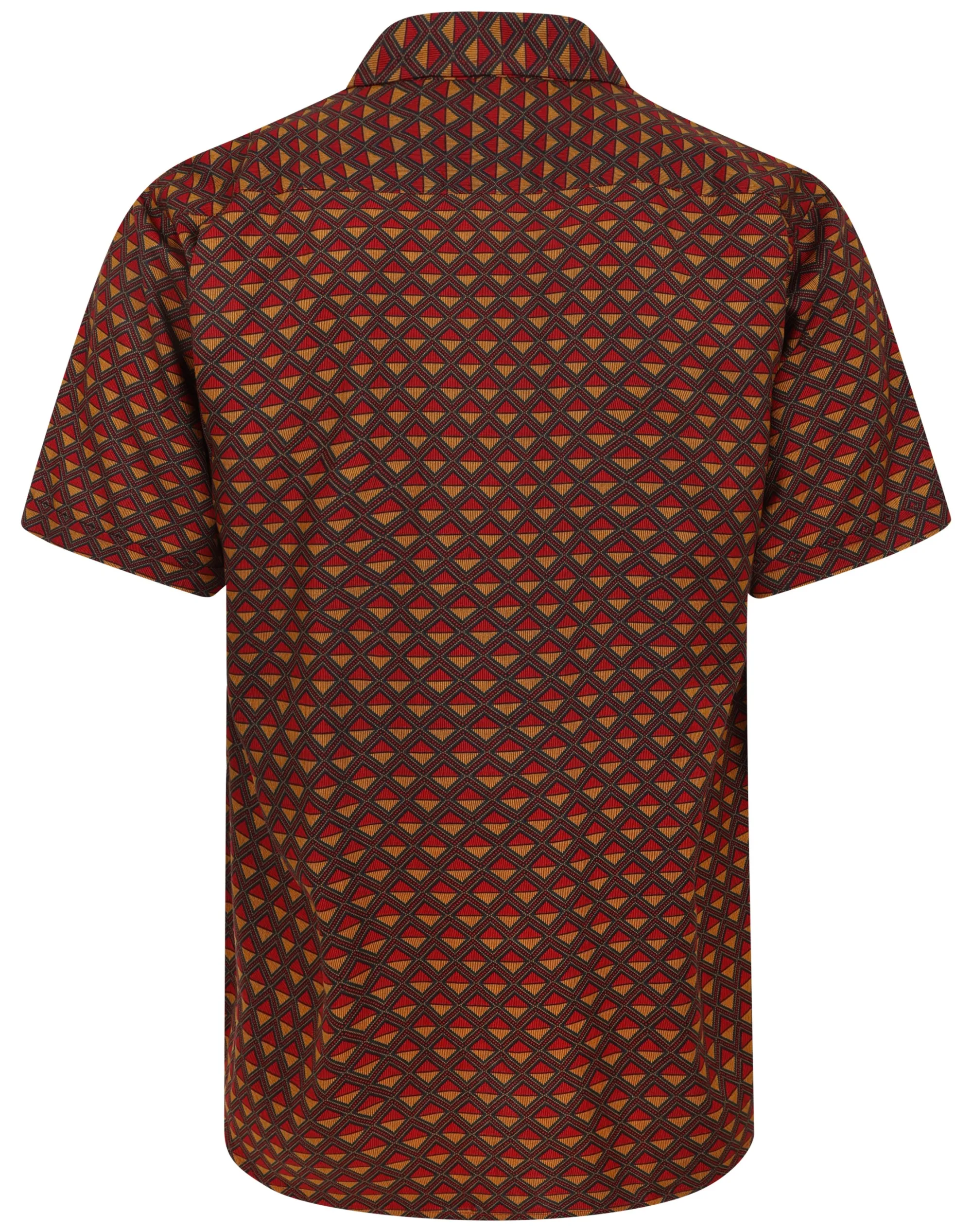 New Bigdude Diamonds Viscose Relaxed Collar Shirt Mustard Casual Shirts