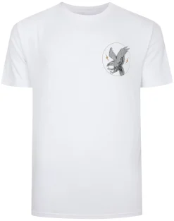 Sale Bigdude Eagle Print T-Shirt White T-shirts