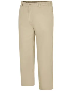 Best Bigdude Elasticated Waist Every Day Trousers Sand Casual Pants