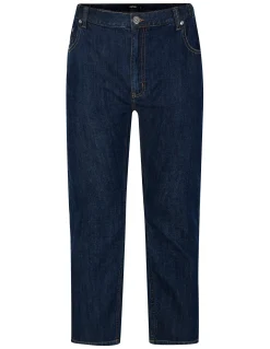 Online Bigdude Elasticated Waist Jeans Dark Wash Jeans