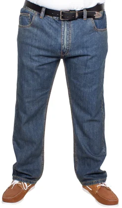 Fashion Bigdude Elasticated Waist Jeans Tint Wash Jeans