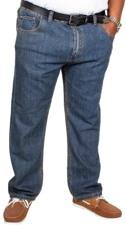 Fashion Bigdude Elasticated Waist Jeans Tint Wash Jeans