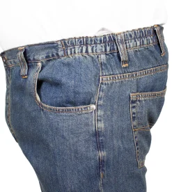 Fashion Bigdude Elasticated Waist Jeans Tint Wash Jeans