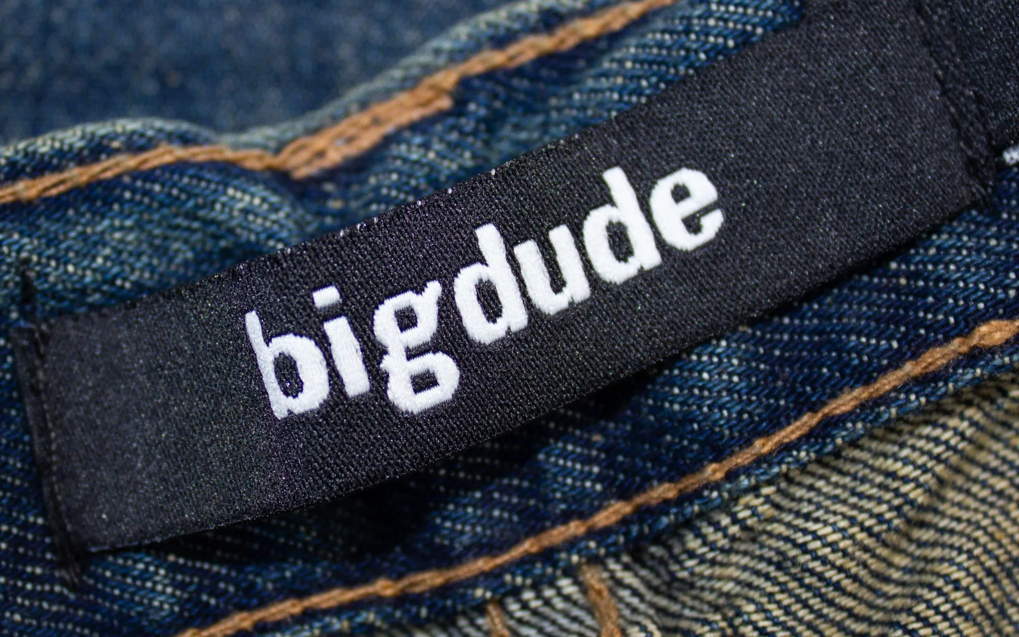 Fashion Bigdude Elasticated Waist Jeans Tint Wash Jeans